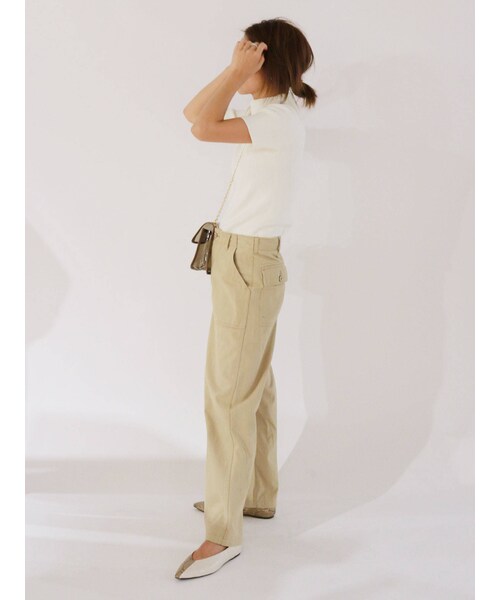 Ungrid(アングリッド)の「ウォッシュベイカーパンツ(パンツ・ベージュ/カーキ・M/S)」の6枚目の写真