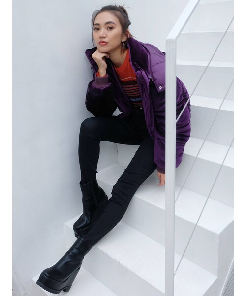 EVRIS（エヴリス）の「Basicスキニーデニムパンツ（デニムパンツ・ブラック・S/M/XS）」の18枚目の写真