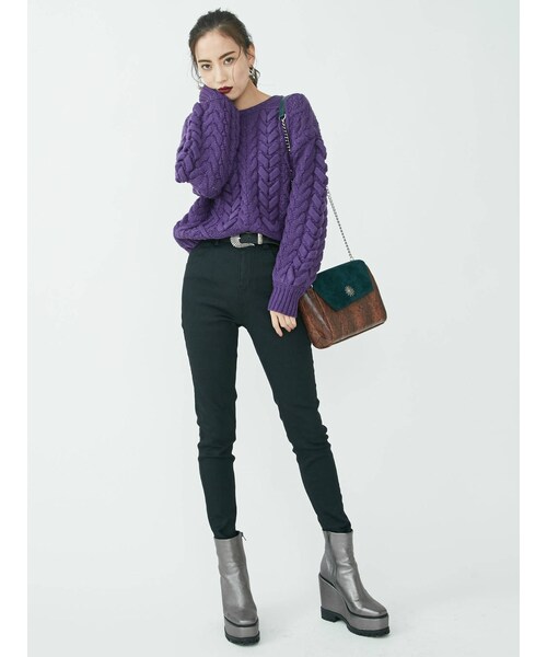 EVRIS（エヴリス）の「Basicスキニーデニムパンツ（デニムパンツ・ブラック・S/M/XS）」の8枚目の写真