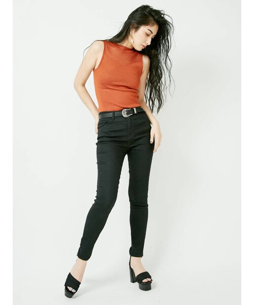 EVRIS（エヴリス）の「Basicスキニーデニムパンツ（デニムパンツ・ブラック・S/M/XS）」の11枚目の写真