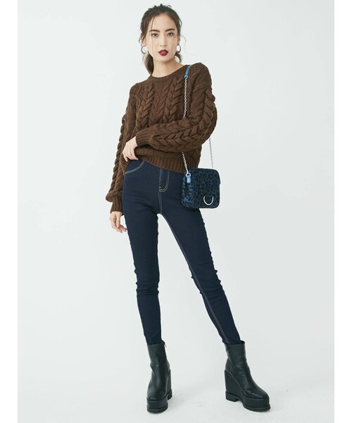 EVRIS（エヴリス）の「Basicスキニーデニムパンツ（デニムパンツ・ブラック・S/M/XS）」の14枚目の写真