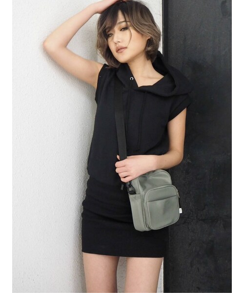 GYDA(ジェイダ)の「ショルダーミニBAG(ハンドバッグ・ブラック/ミックス/カーキ・F)」の4枚目の写真