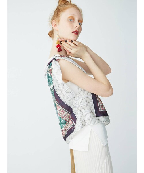 UN3D.（アンスリード）の「PANEL SCARF TT（シャツ/ブラウス）」 - WEAR