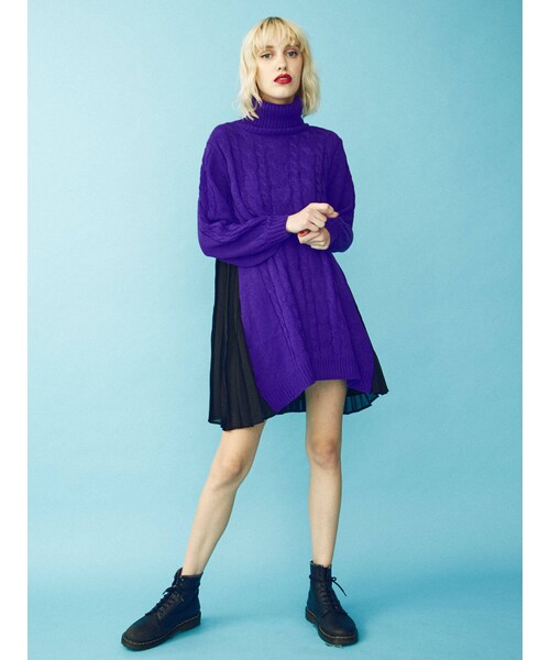 jouetie（ジュエティ）の「バックプリーツニットワンピース