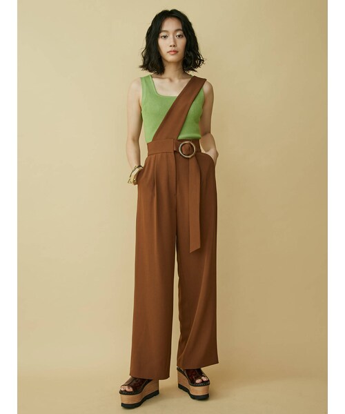 MURUA（ムルーア）の「ワンショルサスペンダーパンツ（パンツ）」 - WEAR