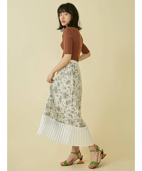 【超絶美品】MURUA(ムルーア)シースルーロングスカート シースルーメッシュスカート[品番：MKSW0058407]｜MURUA（ムルーア）の