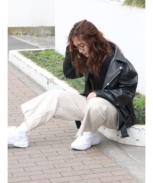 Ungrid（アングリッド）の「カットオフカラーワイドデニム（デニムパンツ・アイボリー/ベージュ・25ｲﾝﾁ/24ｲﾝﾁ/26ｲﾝﾁ）」の22枚目の写真