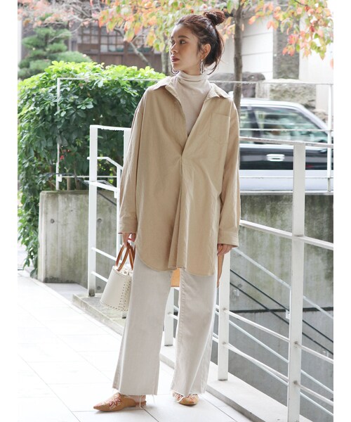 Ungrid（アングリッド）の「カットオフカラーワイドデニム（デニムパンツ・アイボリー/ベージュ・25ｲﾝﾁ/24ｲﾝﾁ/26ｲﾝﾁ）」の14枚目の写真