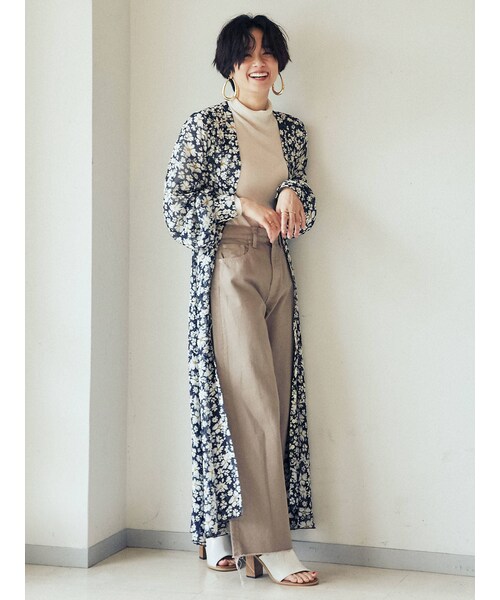 Ungrid（アングリッド）の「カットオフカラーワイドデニム（デニムパンツ・アイボリー/ベージュ・25ｲﾝﾁ/24ｲﾝﾁ/26ｲﾝﾁ）」の20枚目の写真