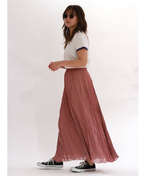 Ungrid（アングリッド）の「楊柳フレアマキシスカート（スカート・パープル/ミディアムグレー/オフホワイト・F）」の11枚目の写真