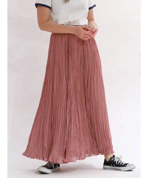 Ungrid（アングリッド）の「楊柳フレアマキシスカート（スカート・パープル/ミディアムグレー/オフホワイト・F）」の5枚目の写真