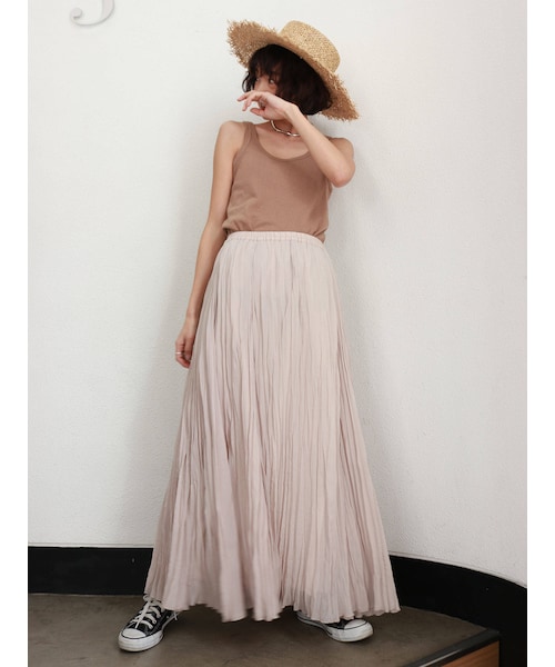 Ungrid（アングリッド）の「楊柳フレアマキシスカート（スカート・パープル/ミディアムグレー/オフホワイト・F）」の6枚目の写真