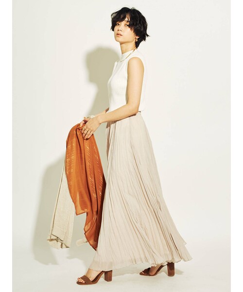 Ungrid（アングリッド）の「楊柳フレアマキシスカート（スカート・パープル/ミディアムグレー/オフホワイト・F）」の9枚目の写真