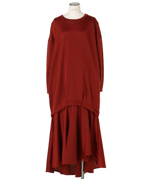 UN3D. SWEAT LAYERED OP アンスリードレイヤードワンピース