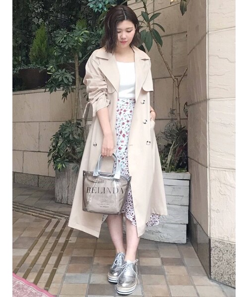 MERCURYDUO（マーキュリーデュオ）サイドプリーツドッキングトレンチコート MERCURYDUO（マーキュリーデュオ）の「【泉里香×MERCURYDUO