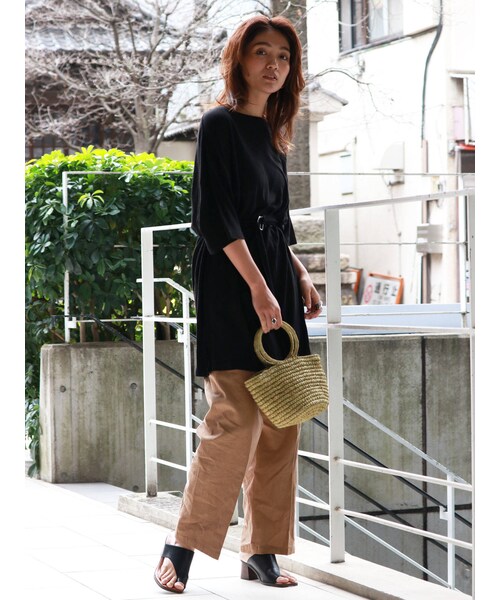 Ungrid(アングリッド)の「ストレッチタックワイドパンツ(パンツ・キャメル/ベージュ・M/S)」の7枚目の写真
