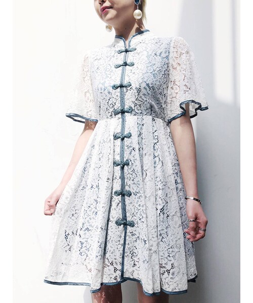 PAMEO POSE（パメオポーズ）の「Macau Lace Mini Dress（ワンピース 