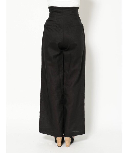 EMODA（エモダ）の「ロングウエストワイドパンツ（パンツ・キャメル/ブラック・S/M）」の18枚目の写真