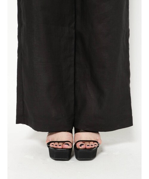 EMODA（エモダ）の「ロングウエストワイドパンツ（パンツ・キャメル/ブラック・S/M）」の22枚目の写真