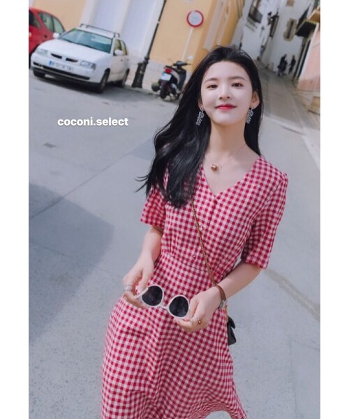 no brand（ノーブランド）の「CO190: ギンガムチェックワンピース（ワンピース・レディース・その他）」の4枚目の写真