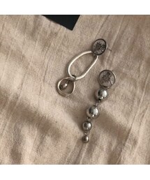 Handmade | 再再販！！【WEB限定】ヴィンテージクローバーボタンピアス イヤリング(イヤリング)