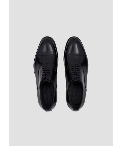 EMPORIO ARMANI（エンポリオアルマーニ）の「Emporio Armani Oxford Shoes In Polished Brushed Leather（シューズ・メンズ・Black/Navy blue・13/12/6/12.5/6.5/7/7.5/8/9.5/8.5/10/9/10.5/11/11.5）」の6枚目の写真