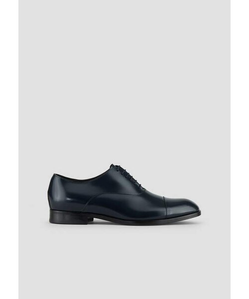 EMPORIO ARMANI（エンポリオアルマーニ）の「Emporio Armani Oxford Shoes In Polished Brushed Leather（シューズ・メンズ・Black/Navy blue・13/12/6/12.5/6.5/7/7.5/8/9.5/8.5/10/9/10.5/11/11.5）」の2枚目の写真