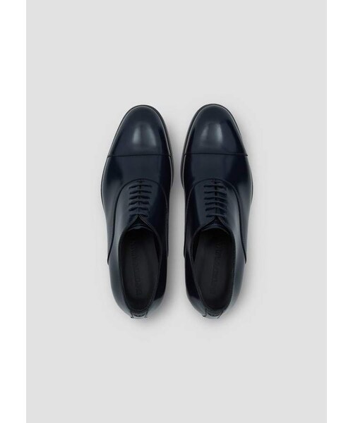 EMPORIO ARMANI（エンポリオアルマーニ）の「Emporio Armani Oxford Shoes In Polished Brushed Leather（シューズ・メンズ・Black/Navy blue・13/12/6/12.5/6.5/7/7.5/8/9.5/8.5/10/9/10.5/11/11.5）」の3枚目の写真
