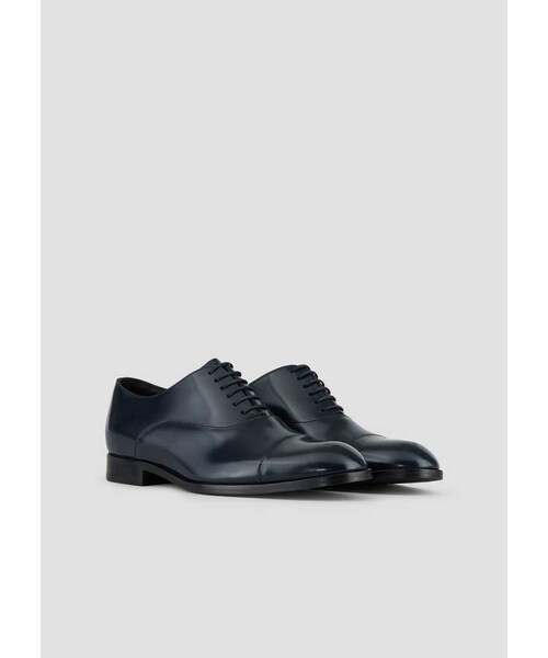 EMPORIO ARMANI（エンポリオアルマーニ）の「Emporio Armani Oxford Shoes In Polished Brushed Leather（シューズ・メンズ・Black/Navy blue・13/12/6/12.5/6.5/7/7.5/8/9.5/8.5/10/9/10.5/11/11.5）」の4枚目の写真