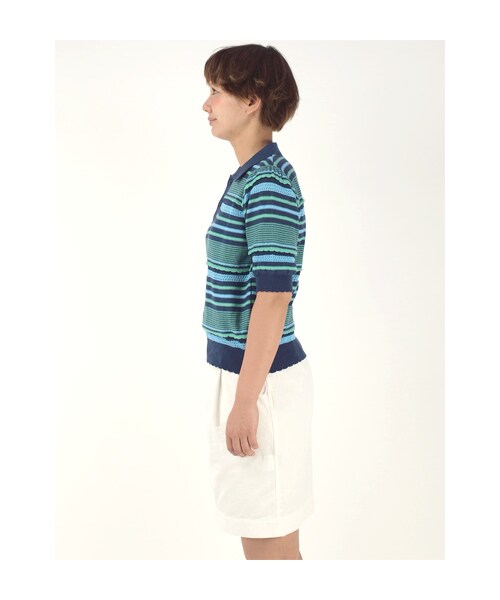 w closet(ダブルクローゼット)の「7ozスラブ入りホワイトデニムタック入りコクーンスカート(パンツ・レディース・ホワイト・FREE)」の6枚目の写真