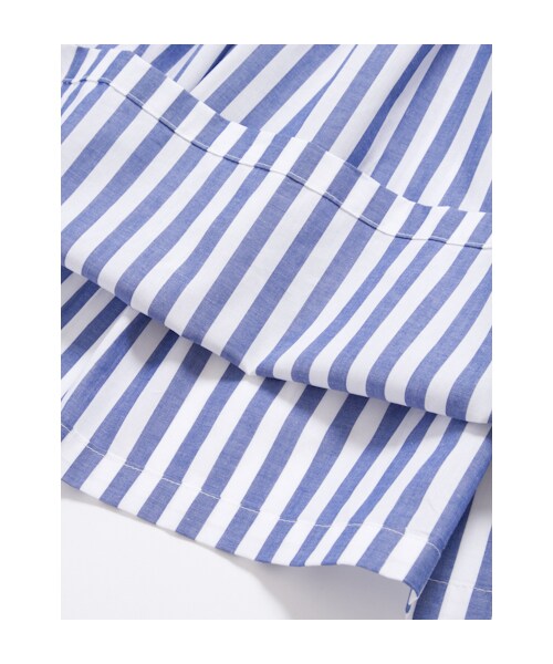 w closet（ダブルクローゼット）の「ストライプギャザータックスカート（パンツ・レディース・イエロー/グリーン/ブルー/ブラック・FREE）」の10枚目の写真