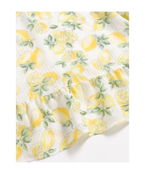 w closet（ダブルクローゼット）の「レモン柄ぺプラムプルオーバー（トップス・レディース・オフホワイト/ネイビー・FREE）」の9枚目の写真