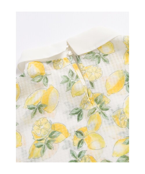 w closet（ダブルクローゼット）の「レモン柄ぺプラムプルオーバー（トップス・レディース・オフホワイト/ネイビー・FREE）」の8枚目の写真