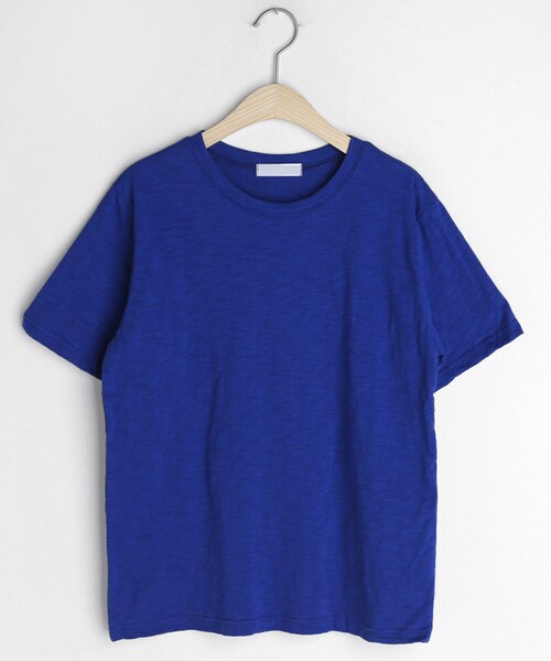 DHOLIC(ディーホリック)の「コットンハーフスリーブTシャツ(Tシャツ/カットソー・レディース・ホワイト/ブラック/ピンク/ブルー/イエロー・FREE)」の3枚目の写真