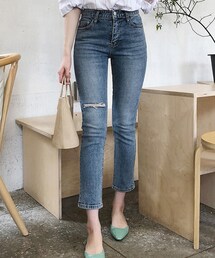DHOLIC | ワンカットスキニーブルーデニムパンツ(デニムパンツ)