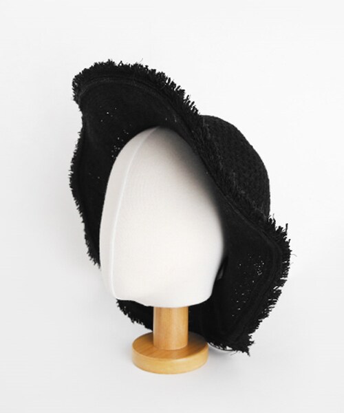 DHOLIC（ディーホリック）の「ストロー調フレイドブリムハット（ハット・レディース・その他/ブラック/ベージュ/ホワイト・FREE）」の3枚目の写真