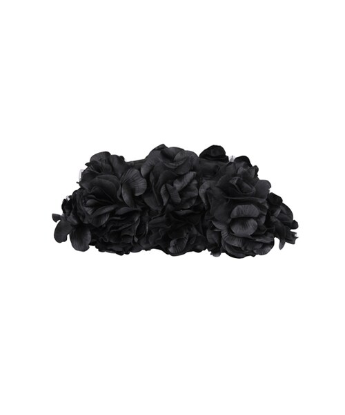 GRACE CONTINENTAL（グレースコンチネンタル）の「コサージュモチーフクラッチ（バッグ・レディース・ベージュ/ブラック・F）」の2枚目の写真