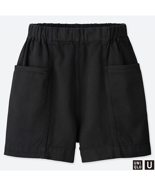 UNIQLO（ユニクロ）の「デニムイージーショーツ（その他パンツ・レディース・YELLOW 47/BLACK 09/OFF WHITE 01/PURPLE 74/BLUE 68・M/L/S/XXL/XL）」の3枚目の写真