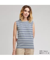 UNIQLO | ボーダーT（ノースリーブ）(Tシャツ/カットソー)