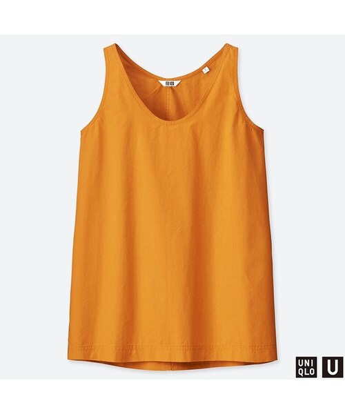 UNIQLO（ユニクロ）の「タンクブラウス（シャツ/ブラウス・レディース・BLACK 09/GREEN 55/OFF WHITE 01/YELLOW 47・XL/M/XXL/L/S）」の4枚目の写真