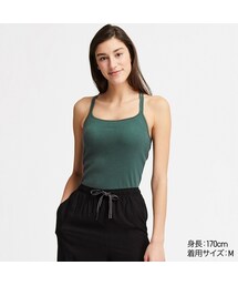 新品　ユニクロ　クロスバックブラキャミソール XL　黒　2枚セット 定価4298円　送料無料 UNIQLO コットンレーヨンローバックブラキャミソール　ブラック　ユニクロ　 キャミソール ブラトップ