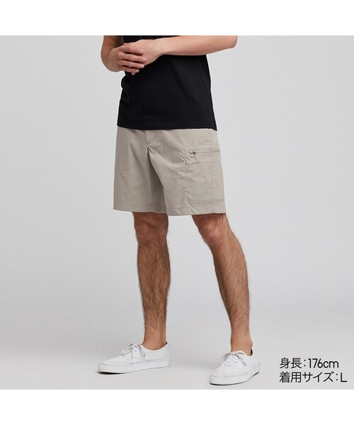 UNIQLO（ユニクロ）の「ユーティリティショートパンツ（その他パンツ・メンズ・OLIVE 56/GRAY 03/BLACK 09/YELLOW 47/NAVY 69・XS/L/M/3XL/XL/4XL/S/XXL）」の3枚目の写真