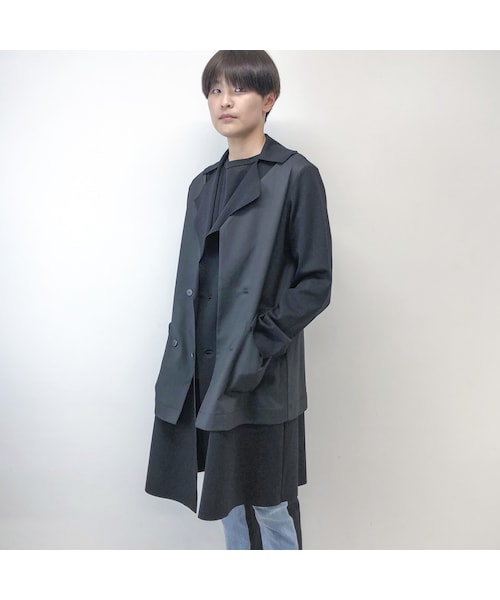 KONYA(コンヤ)の「KONYA / LAYERED GOWN COAT /black(その他アウター・メンズ・その他)」の4枚目の写真