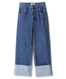 GRL | ワイドロールアップデニムパンツ(デニムパンツ)