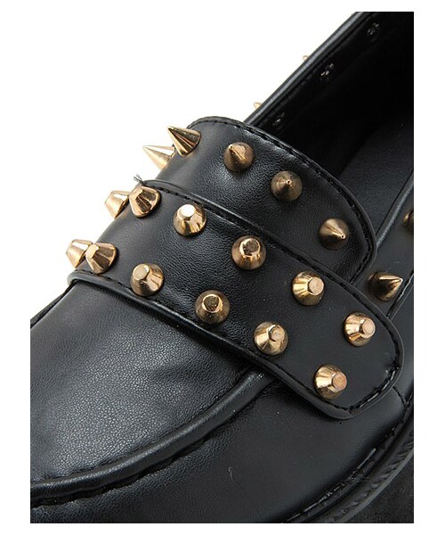 FIG&VIPER(フィグアンドバイパー)の「スタッズローファ(シューズ・レディース・ブラック・M/L)」の5枚目の写真
