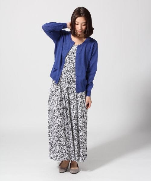 LEPSIM(レプシィム)の「12GラミーコットンクルーカーディガンLS(トップス・レディース・オフ/ブラック/レッド/イエロー/グリーン/ブルー・M/L)」の14枚目の写真