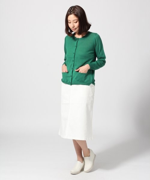 LEPSIM(レプシィム)の「12GラミーコットンクルーカーディガンLS(トップス・レディース・オフ/ブラック/レッド/イエロー/グリーン/ブルー・M/L)」の13枚目の写真