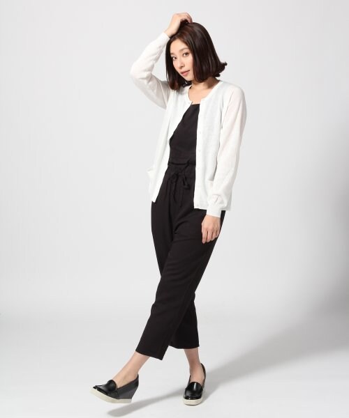 LEPSIM(レプシィム)の「12GラミーコットンクルーカーディガンLS(トップス・レディース・オフ/ブラック/レッド/イエロー/グリーン/ブルー・M/L)」の9枚目の写真