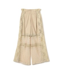 NINE | NINE カットワークレースMIXパンツ(その他パンツ)