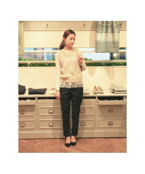 EDIT. FOR LULU(エディットフォールル)の「◆ギャバストレッチウエストリボンツキパンツ(パンツ・レディース・ブラック・34/36/38)」の11枚目の写真